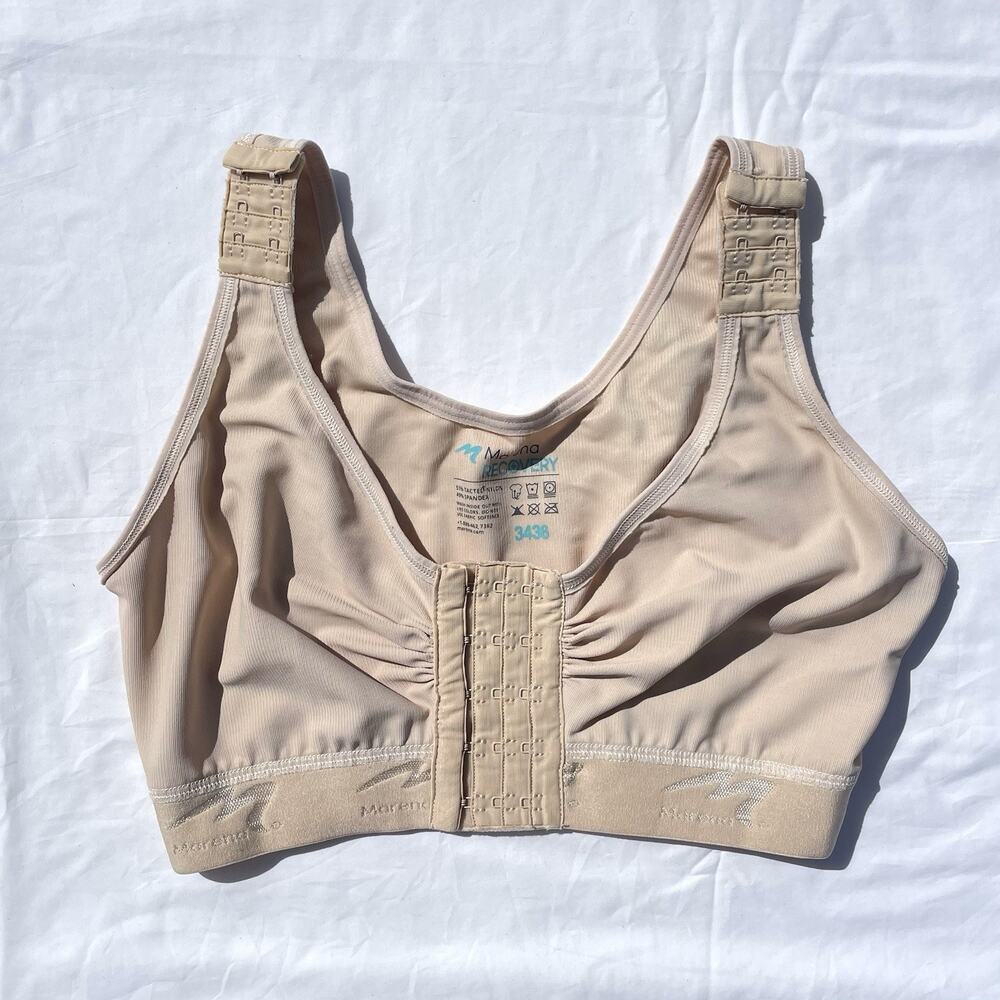Marena Recovery Compression Adjustable Post Surgical Bra 3436 Beige 34 36